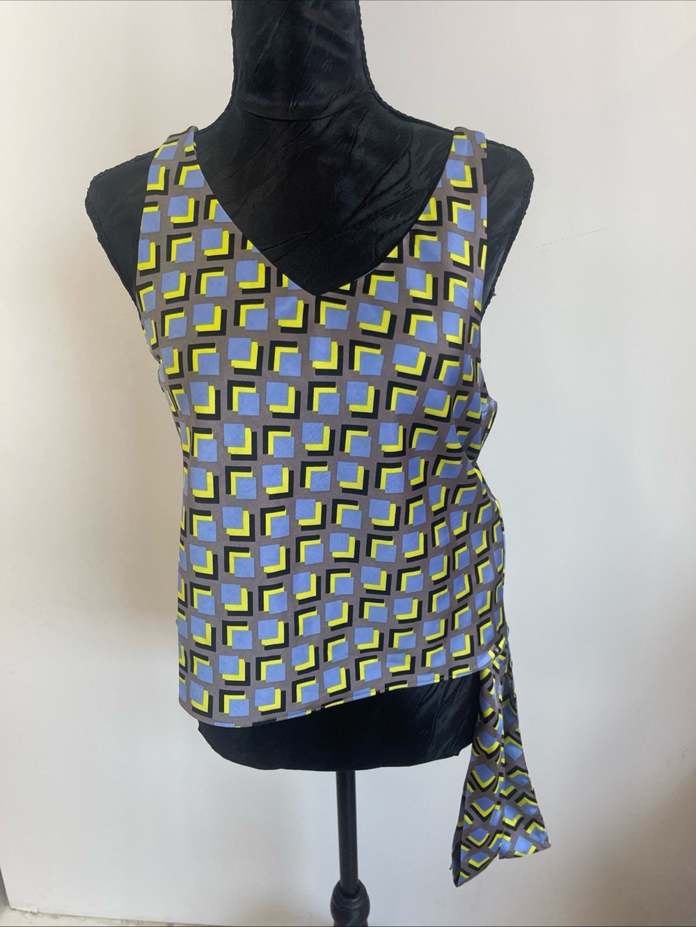 Wildfang Geometric V-Neck Camisole in Yellow & Lavender